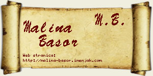 Malina Basor vizit kartica